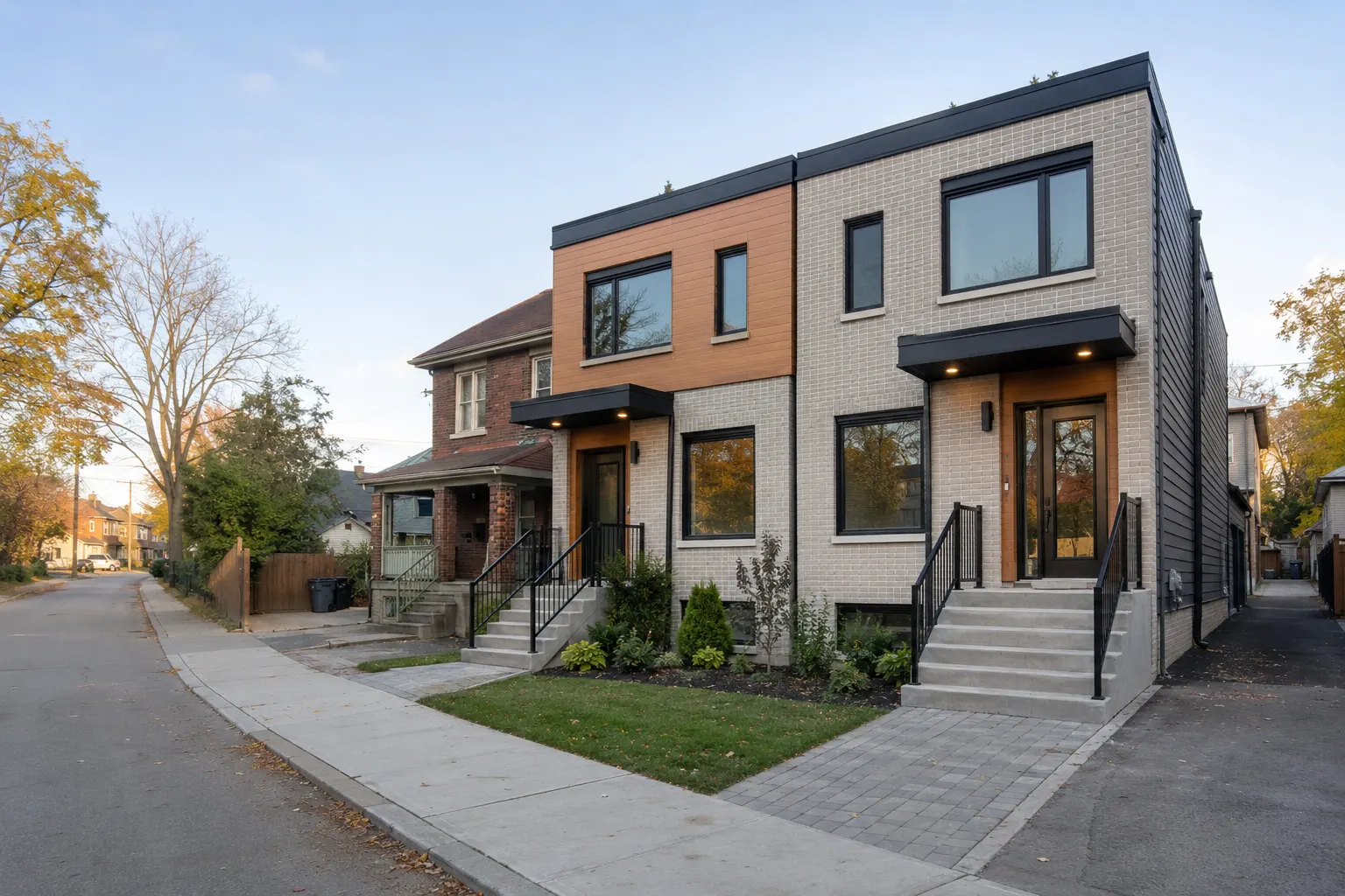 Duplex Construction in Ajax, Ontario, designed and built by Andare Homes