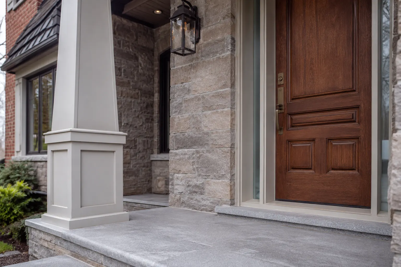 Completed Front Entrance & Porch Renovations Toronto, designed and built by Andare Homes