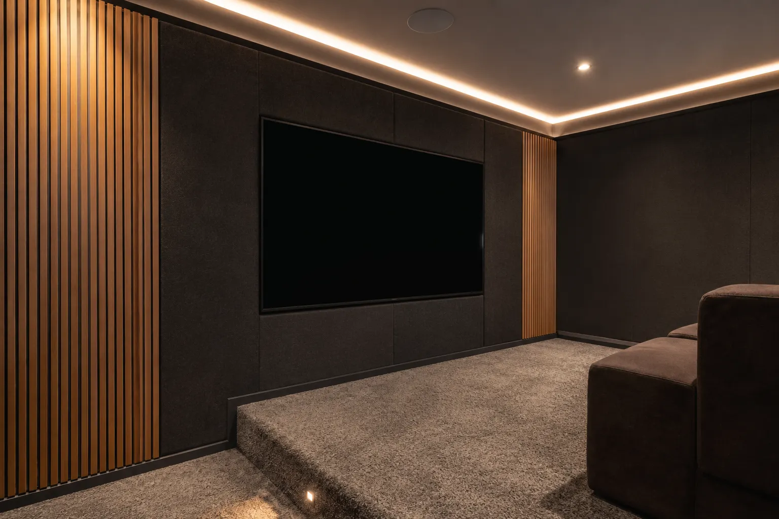 Completed Home Theatres Toronto, designed and built by Andare Homes