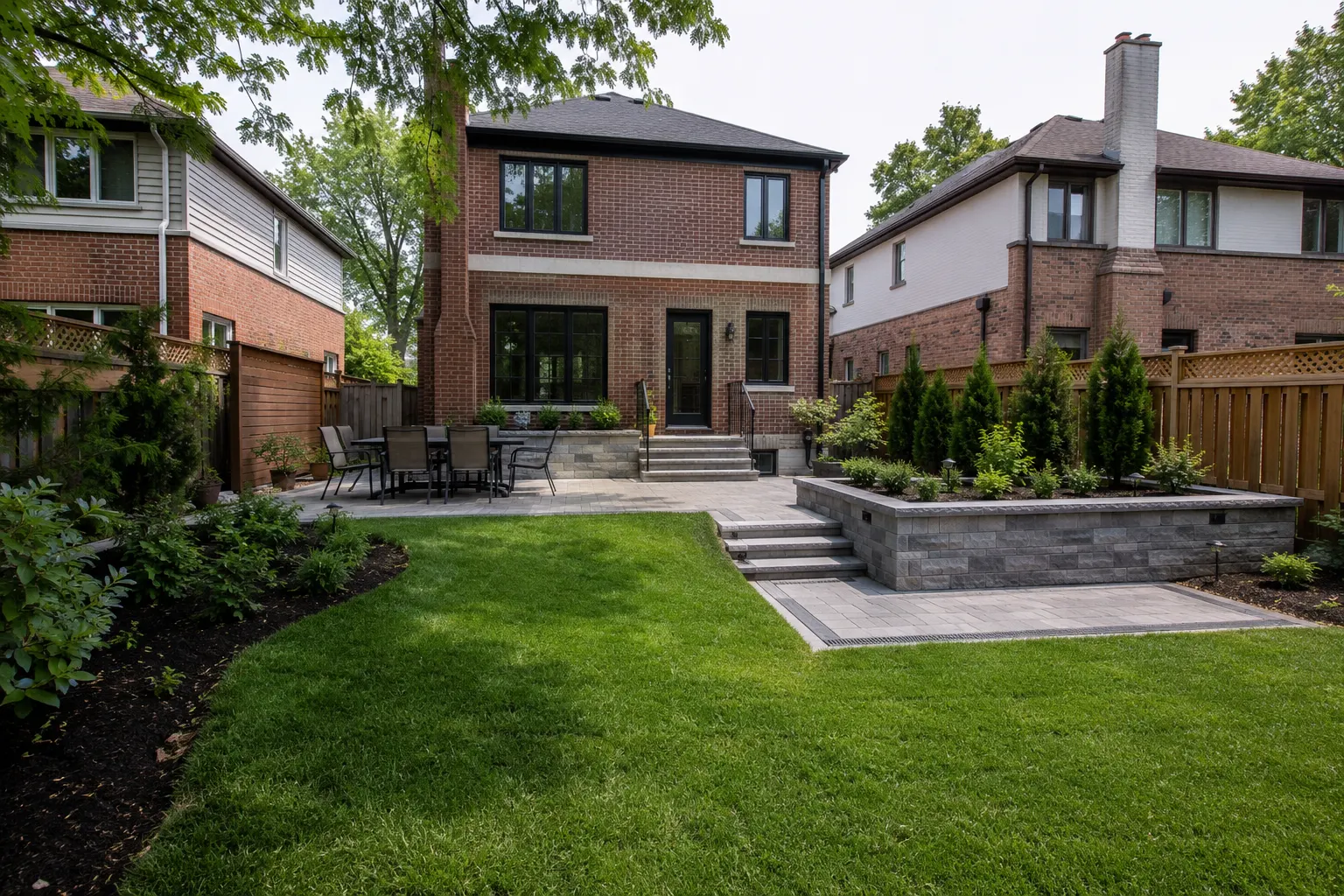 Landscaping in Ancaster being designed and built by Andare Homes