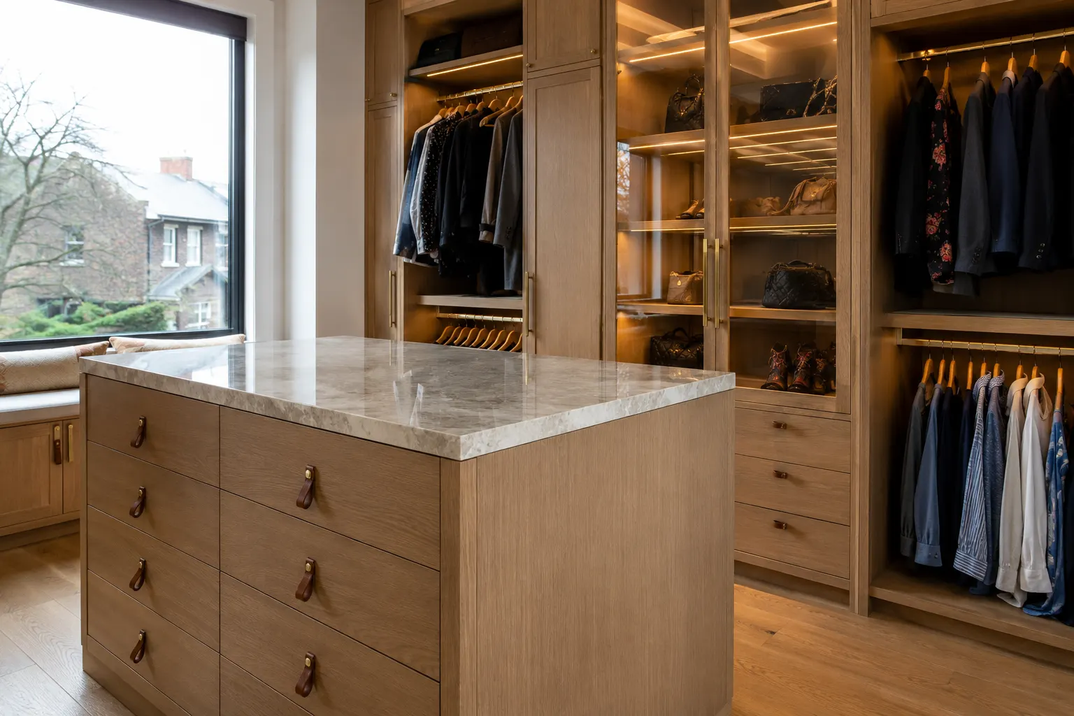 Completed Walk-In Closets Toronto, designed and built by Andare Homes